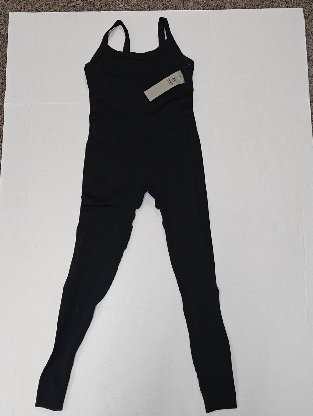 Mono B Black Slim Strappy Scoop-Neck Jumpsuit